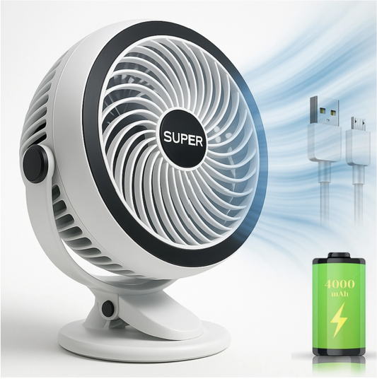 Mini Desk Clip Fan, 4000mAh Rechargeable Cooling Mini Hanging And Clip Table Fan