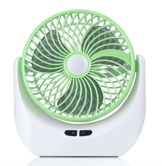 High-Speed Rechargeable portable Table Fan with LED Light Battery Powered 3-Speed Portable Fan, (Multicolor)