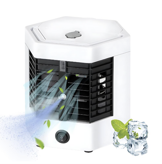 Mini Portable Air Conditioner, Personal Cooler, Convenient Water Filling,Adjustable Airflow