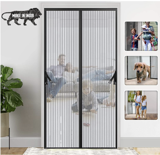 Smart Auto-Closing Magnetic Mosquito Net Door Curtain (100x210 CM)
