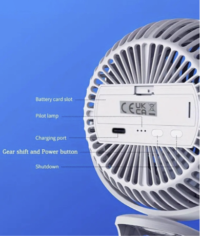 Mini Desk Clip Fan, 4000mAh Rechargeable Cooling Mini Hanging And Clip Table Fan