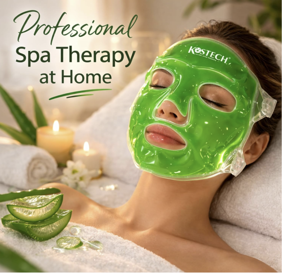 Aloe Vera Cooling Gel Face & Eye Mask for Dark Circles, Puffy Eyes & Skin Care | Reduces Swelling, Acne Redness & Headache( Aloevera Coolling Face & Eye Mask, Pack of 2)