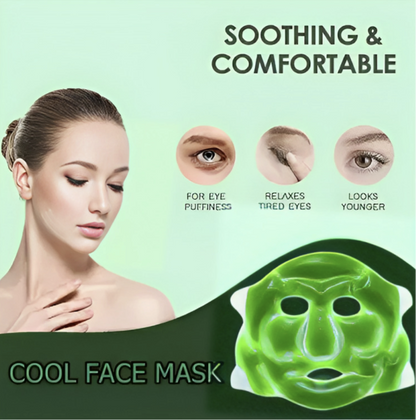 Aloe Vera Cooling Gel Face & Eye Mask for Dark Circles, Puffy Eyes & Skin Care | Reduces Swelling, Acne Redness & Headache( Aloevera Coolling Face & Eye Mask, Pack of 2)