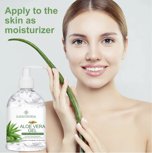 Aloe Vera Gel for Face and Hair For All Skin & Hair Types Organic, Sulphate & Paraben-Free,Pack of 2(300 ml)
