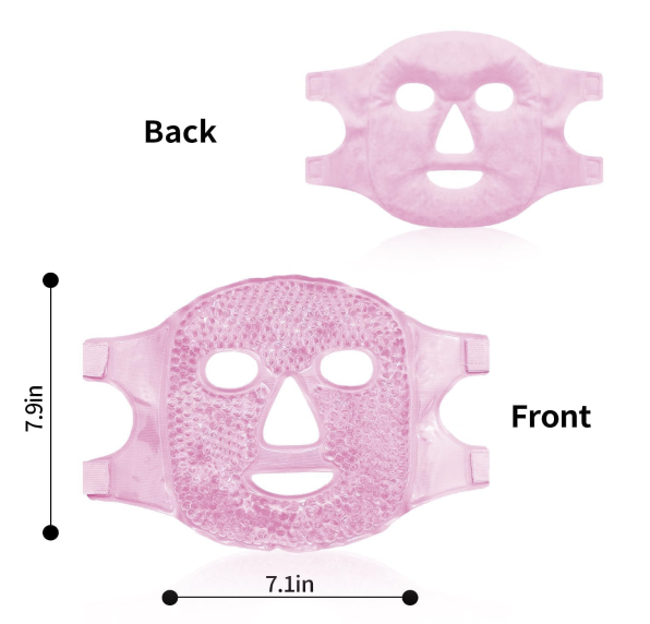 Cold Face Eye Mask, Ice Pack Reduce Face Puff, Dark Circles, Gel Beads Hot Heat Cold Compress Pack, Face SPA for Woman Sleeping, Pressure, Headaches