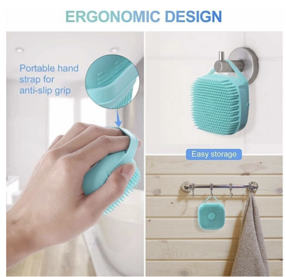 Body Massage Bath Brush with Soap Dispenser and Silicon Body Back Scrubber