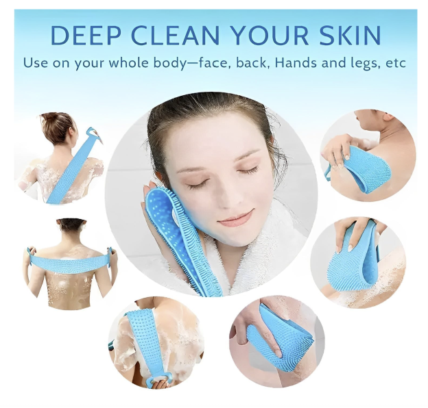 Body Massage Bath Brush with Soap Dispenser and Silicon Body Back Scrubber