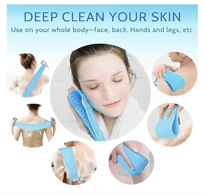 Body Massage Bath Brush with Soap Dispenser and Silicon Body Back Scrubber