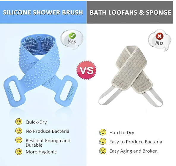 Body Massage Bath Brush with Soap Dispenser and Silicon Body Back Scrubber