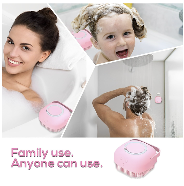 Body Massage Bath Brush with Soap Dispenser and Silicon Body Back Scrubber