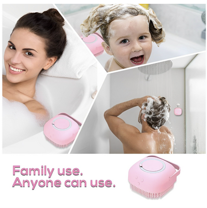 Body Massage Bath Brush with Soap Dispenser and Silicon Body Back Scrubber