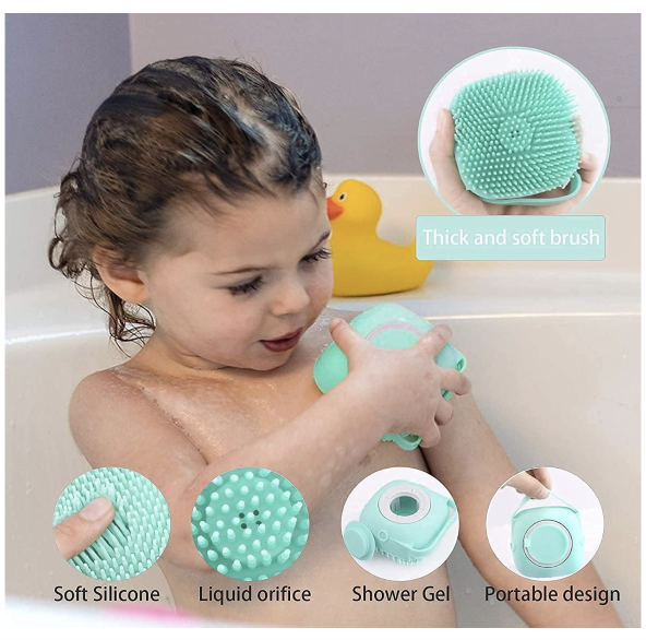 Body Massage Bath Brush with Soap Dispenser and Silicon Body Back Scrubber