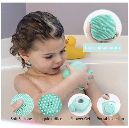 Body Massage Bath Brush with Soap Dispenser and Silicon Body Back Scrubber