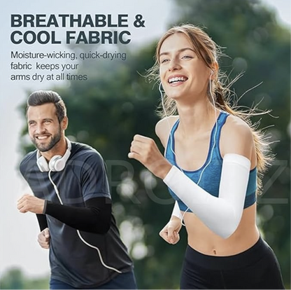 UV Sun Protection Arm Sleeves for Men & Women, UPF 50 Arm Cover for Biking,Cricket,Cycling, Golf, Outdoor 4 Pcs Sports 2 Pair