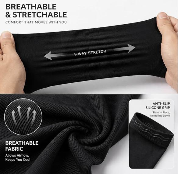 UV Sun Protection Arm Sleeves for Men & Women, UPF 50 Arm Cover for Biking,Cricket,Cycling, Golf, Outdoor 4 Pcs Sports 2 Pair