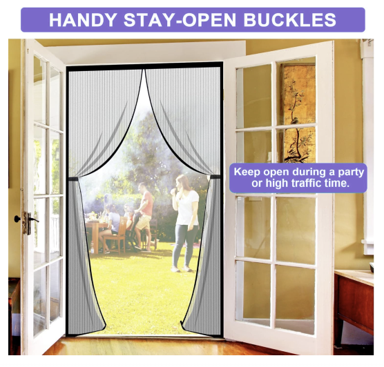 Smart Auto-Closing Magnetic Mosquito Net Door Curtain (100x210 CM)
