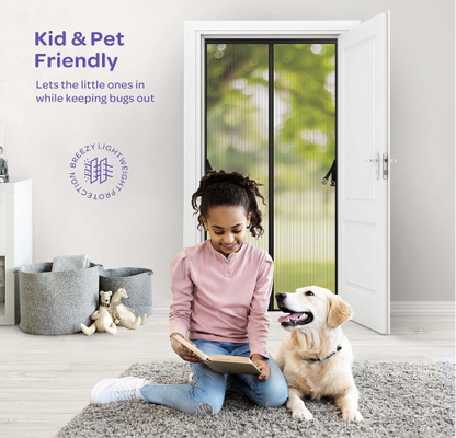 Smart Auto-Closing Magnetic Mosquito Net Door Curtain (100x210 CM)