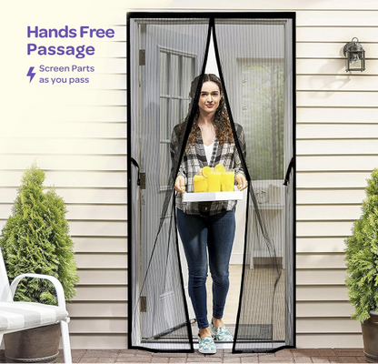 Smart Auto-Closing Magnetic Mosquito Net Door Curtain (100x210 CM)