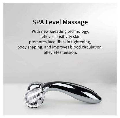 3D Manual Roller Face Body Massager | Wrinkle Remover Facial Massage Relaxation | Tightening Shaping Roller (Silver)