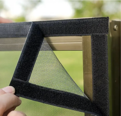 Smart Self-Adhesive Window Mosquito Net with Tape (120x120 CM, Grey)