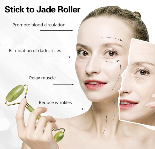 Smart 3-in-1 Facial Massager Set (Jade Roller, Gua Sha & 3D Y-Shaped Roller Combo)