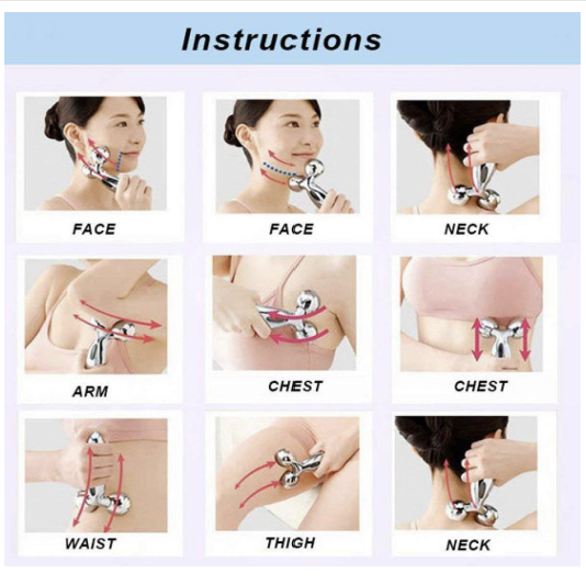 Smart 3-in-1 Facial Massager Set (Jade Roller, Gua Sha & 3D Y-Shaped Roller Combo)
