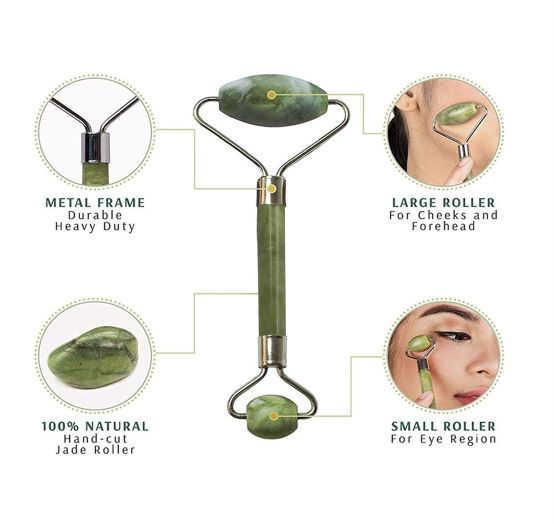 Smart 3-in-1 Facial Massager Set (Jade Roller, Gua Sha & 3D Y-Shaped Roller Combo)