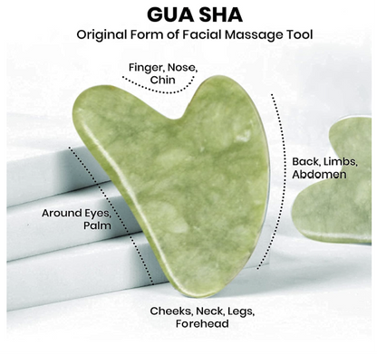 Smart 3-in-1 Facial Massager Set (Jade Roller, Gua Sha & 3D Y-Shaped Roller Combo)
