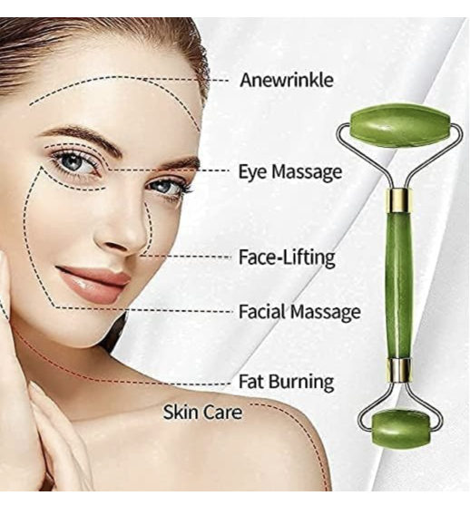 Smart 3-in-1 Facial Massager Set (Jade Roller, Gua Sha & 3D Y-Shaped Roller Combo)