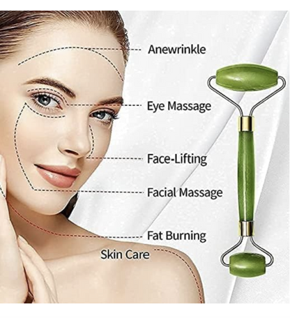 Smart 3-in-1 Facial Massager Set (Jade Roller, Gua Sha & 3D Y-Shaped Roller Combo)